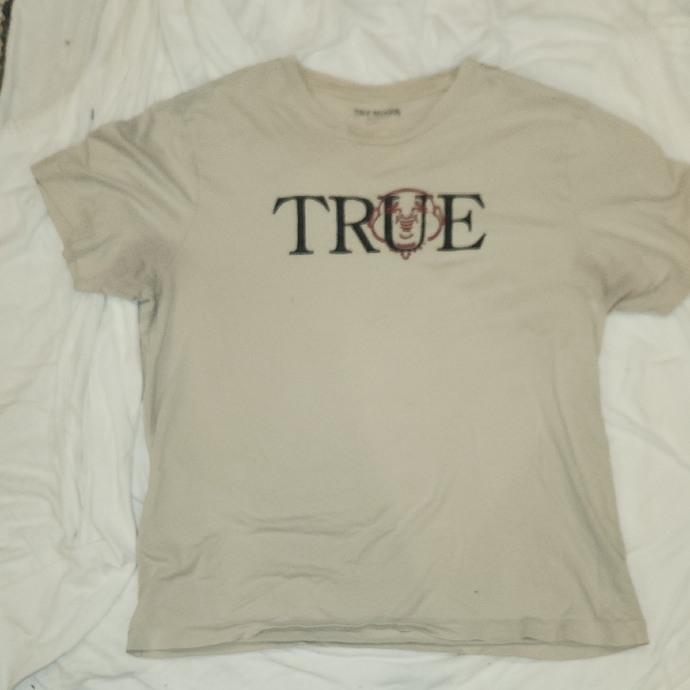 True Religion Beige Graphic Tee